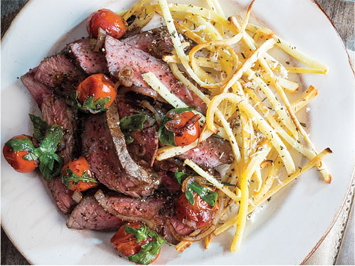 One-Pan Italian Steak & Parsnip Fries