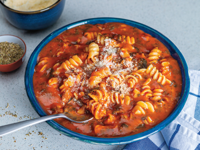 5-Ingredient Italian Tomato-Pasta Soup