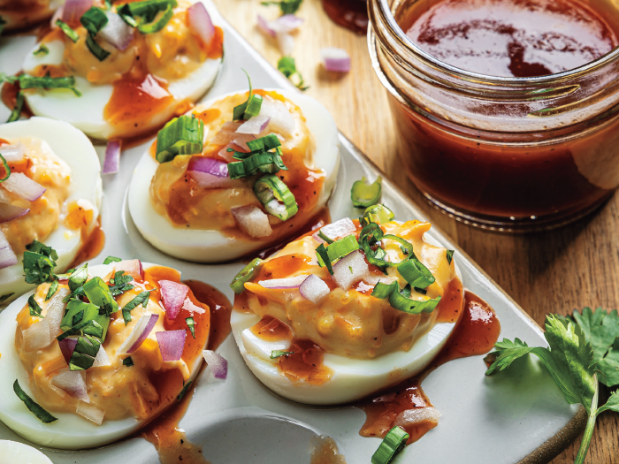 BBQ Deviled Eggs