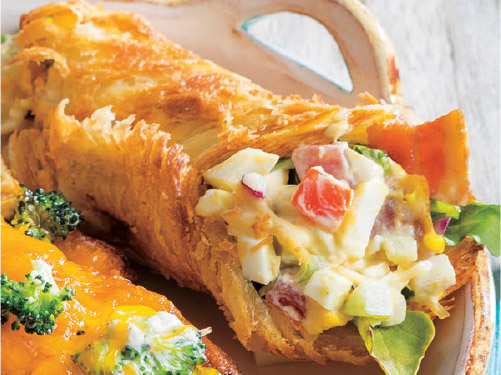 Bacon & Egg Salad Croissant Roll-Up