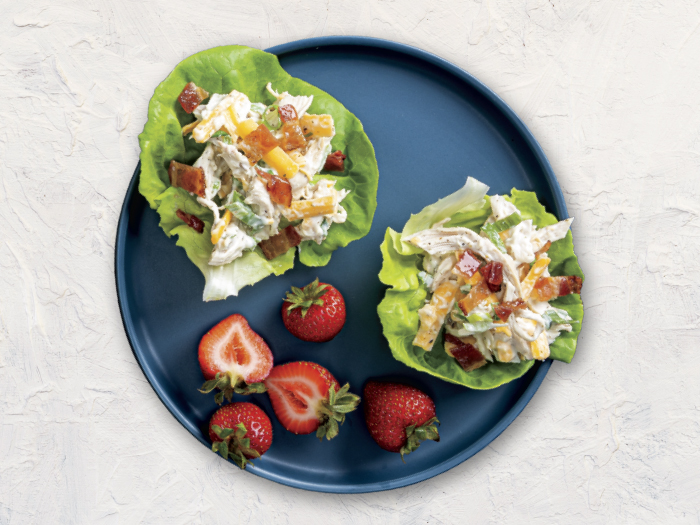 Bacon-Ranch Chicken Salad Lettuce Wraps