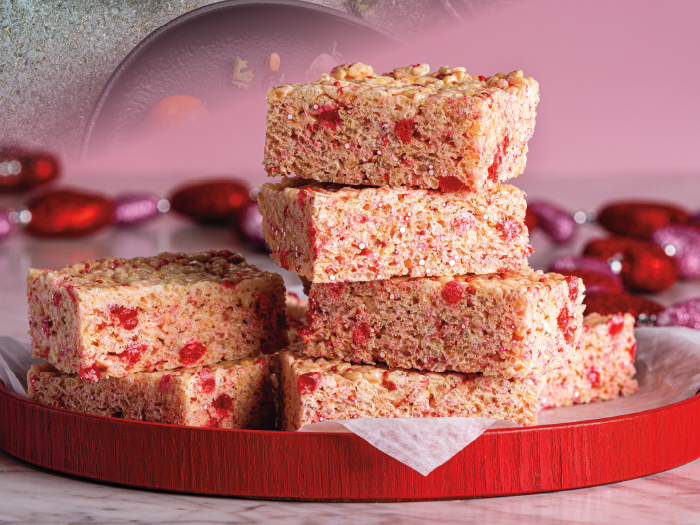 Be-My-Valentine Marshmallow-Cereal Treats