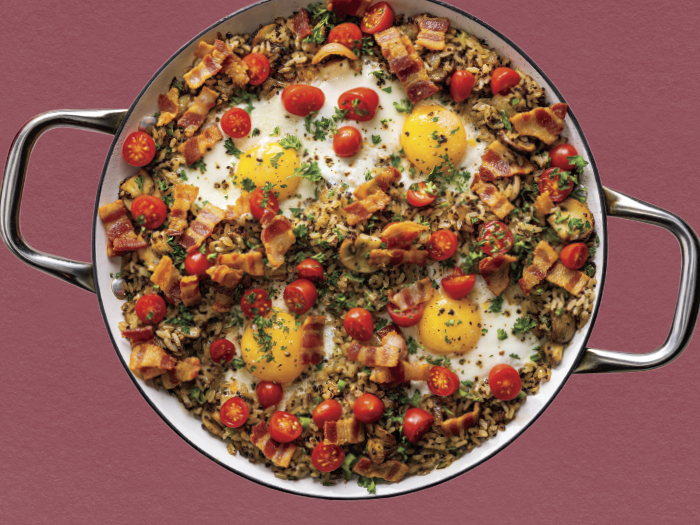 Breakfast Quinoa & Brown Rice Skillet