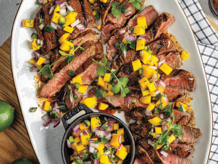 Caribbean Steak with Mango Salsa