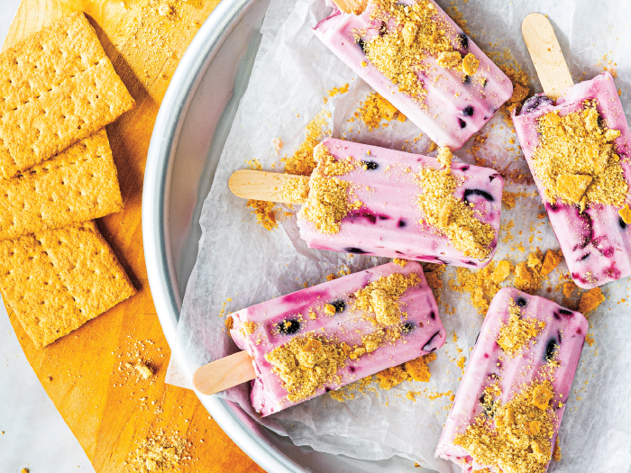 Cherry Cheesecake Yogurt Pops