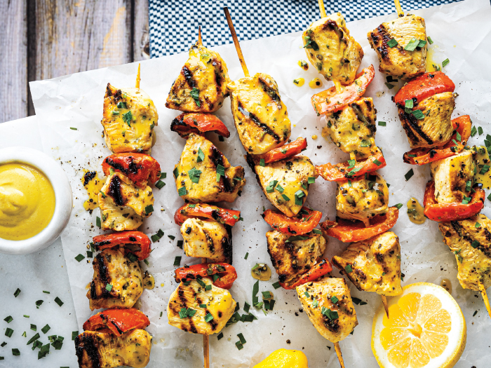 Easy Tarragon-Dijon Chicken Skewers