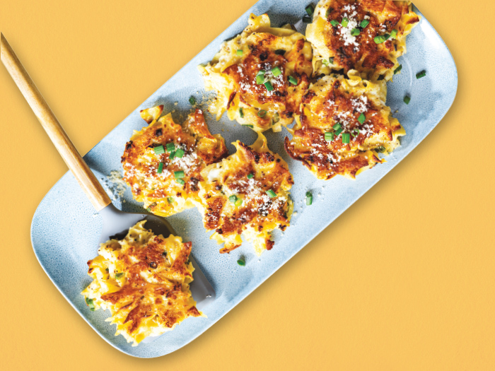 Fried Noodle Kugel Cakes