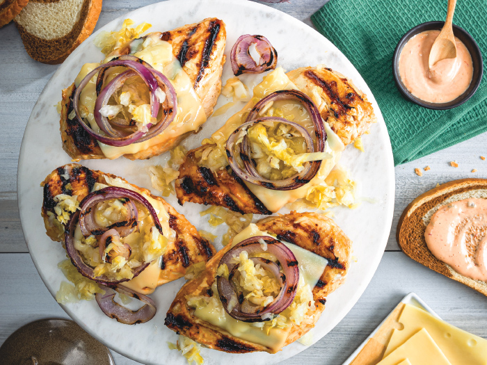 Grilled Chicken “Reubens”