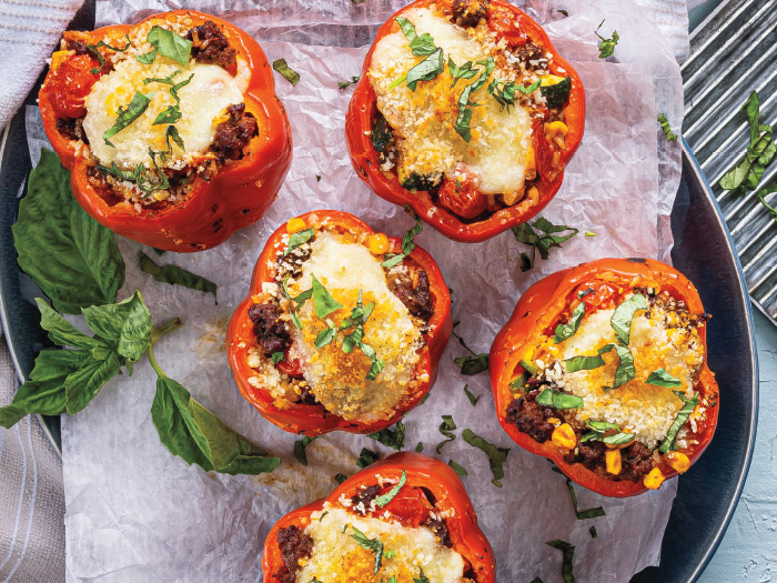 Grilled Italian-Summer Vegetable Stuffed Peppers