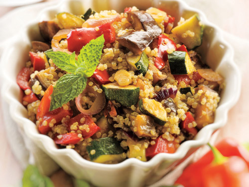 Grilled Vegetable & Quinoa Salad with Herb-Feta Vinaigrette