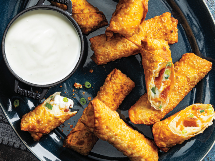 Loaded Mashed Potato Egg Rolls
