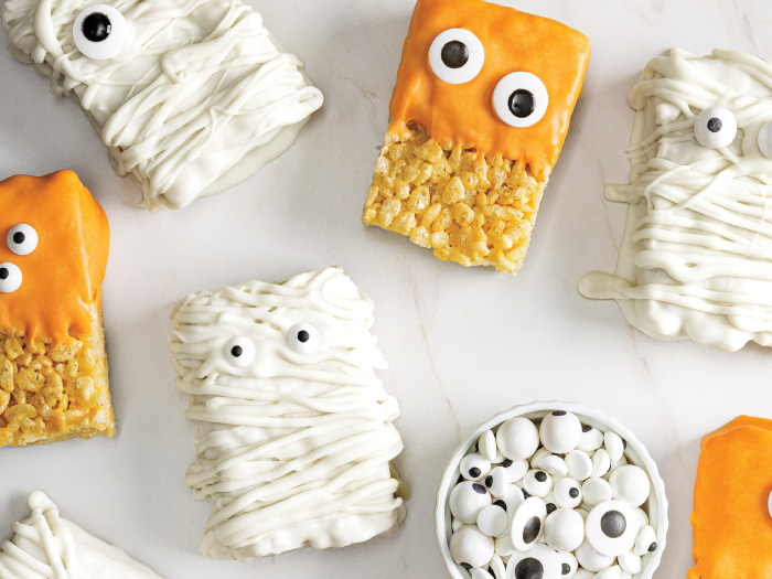 Marshmallow Cereal Treat Mummies & Monsters