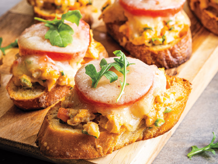 Mini Toasty Crab Melts