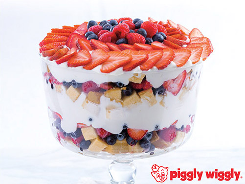 Red, White & Blue Trifle