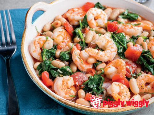 Shrimp with White Beans and Tomatoes