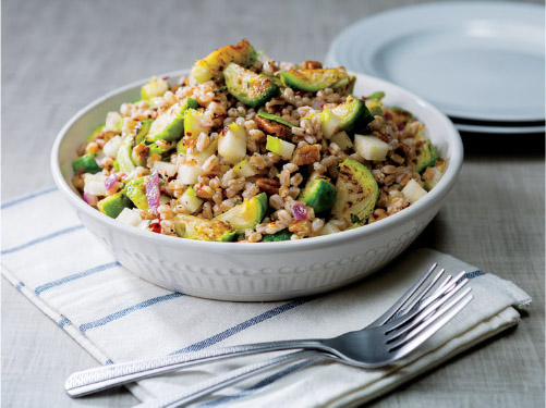 Warm Brussels Sprouts & Farro Salad