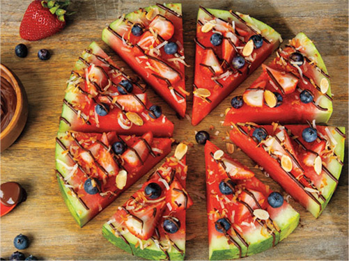 Watermelon Dessert Pizza