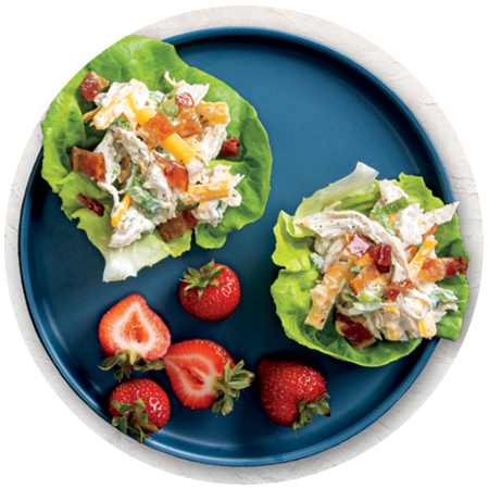 Bacon-Ranch Chicken Salad Lettuce Wraps