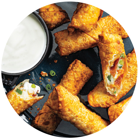 Loaded Mashed Potato Egg Rolls 
