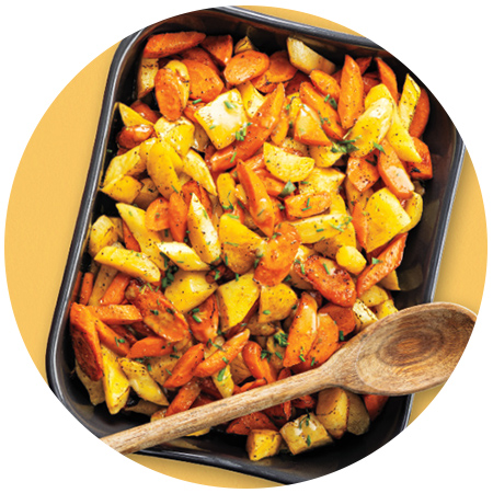 Roasted Carrots & Parsnips with Cider Vinaigrette